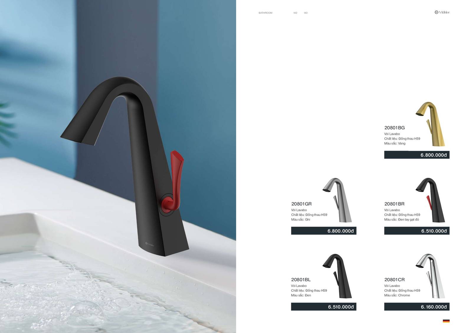 Thiết bị vệ sinh MUHLER Catalogue và Bảng giá mới nhất /Page 72